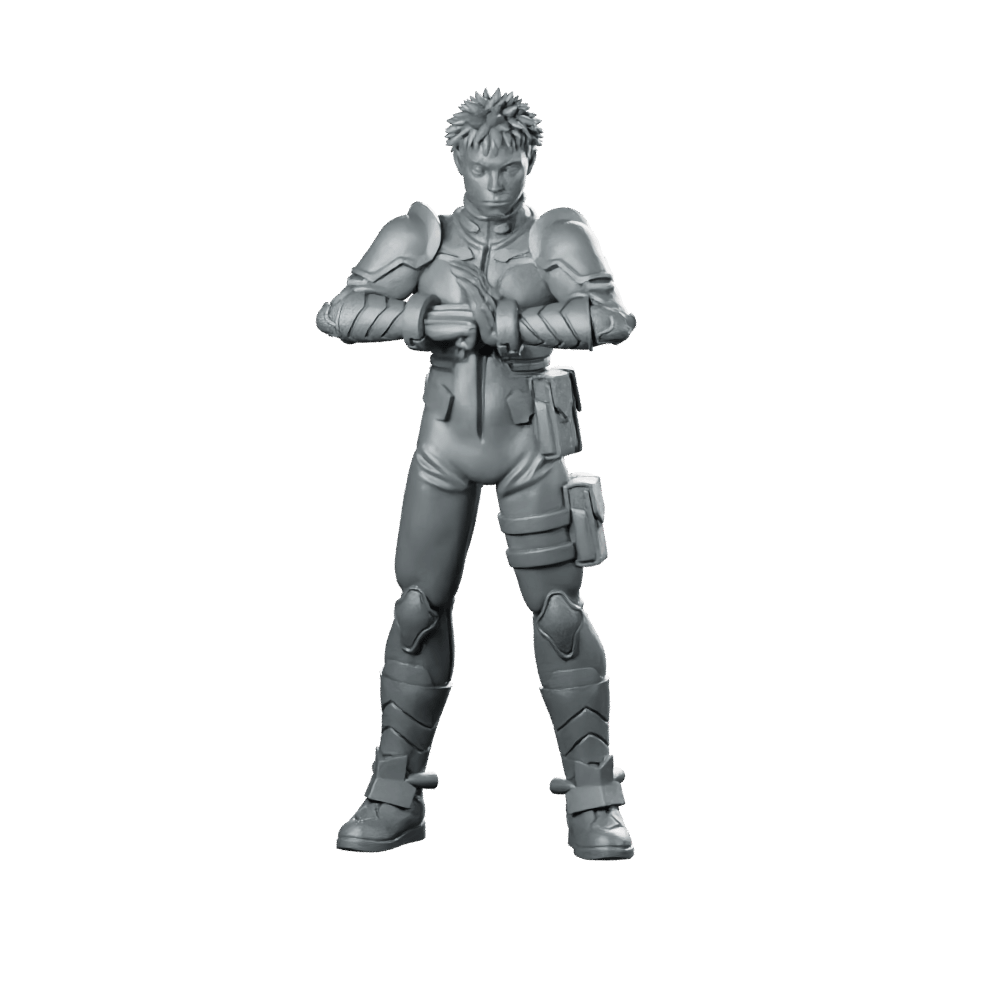 Anti Monster Defence Force Combat Suit Senpai - Papsikels Miniatures - We Print Miniatures