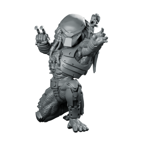 Apex Skull Hunter Choke Lord Miniature Kneeling Sci - Fi - Papsikels Miniatures - We Print Miniatures