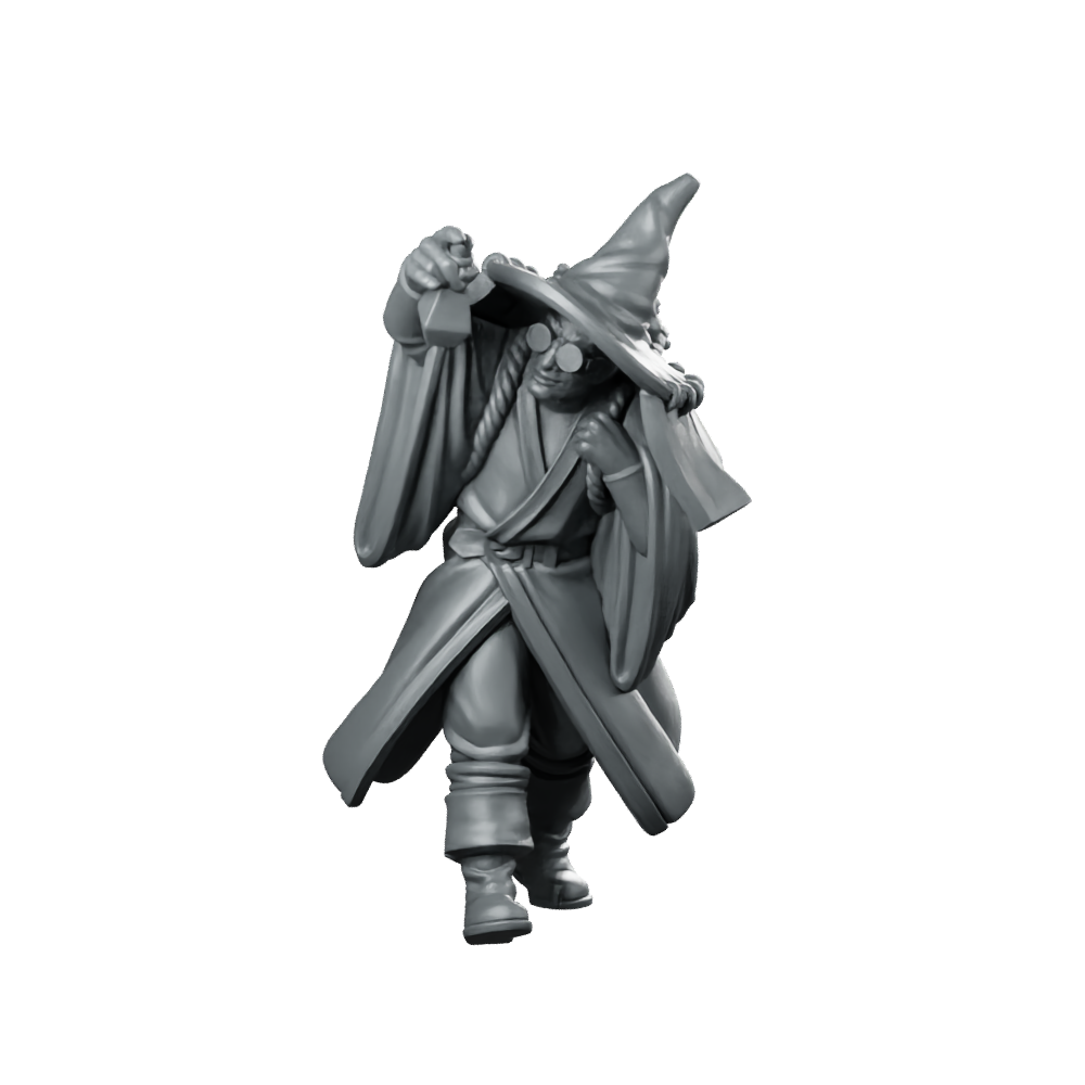 Apothecary Fantasy Miniature Alchemist Healer Potionmaster Wizard Miniature 360 Spin 01