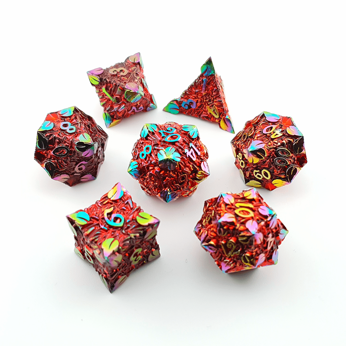 Arcane Arbor | Solid Metal Dice | 7 Piece Set - Tabletop Dominion - We Print Miniatures