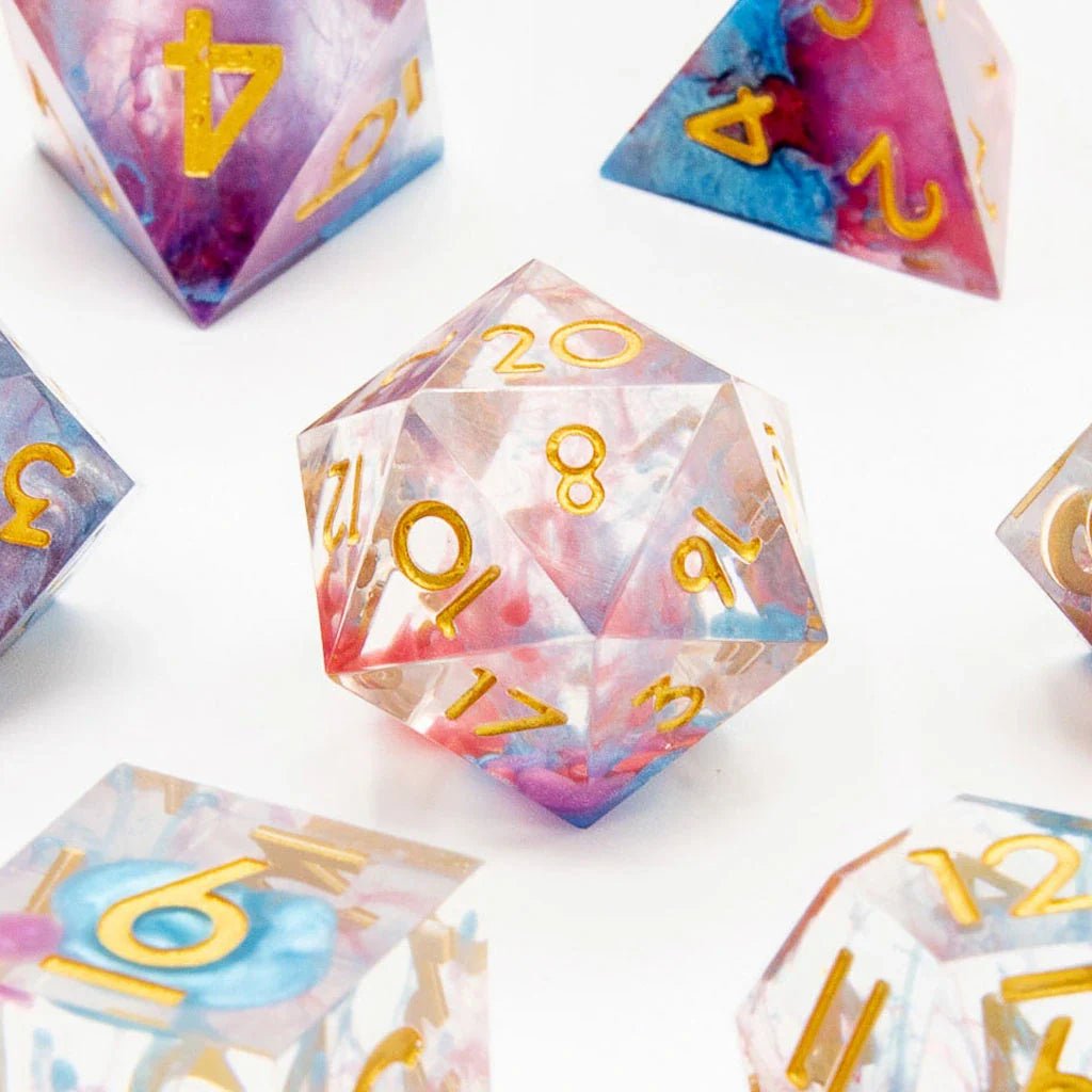 Arcane Cyclone | Sharp Edge Dice | 7 Piece Set - Tabletop Dominion - We Print Miniatures