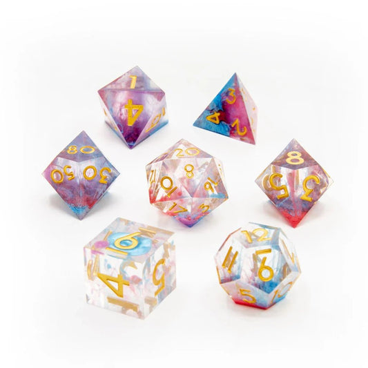 Arcane Cyclone | Sharp Edge Dice | 7 Piece Set - Tabletop Dominion - We Print Miniatures