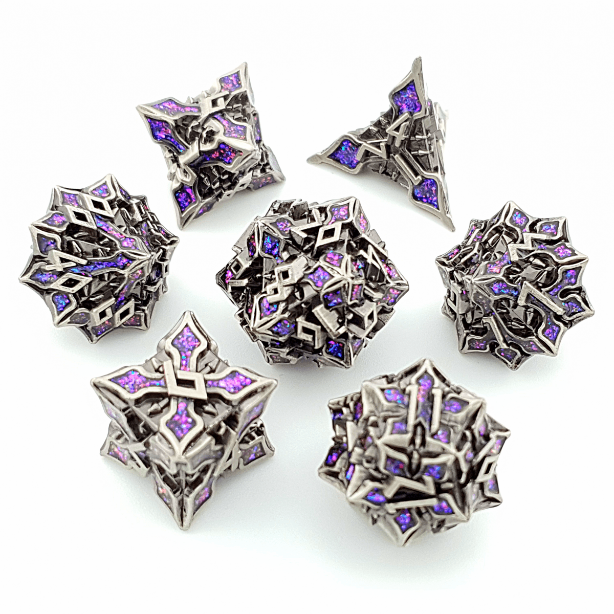 Arcane Grove | Solid Metal Dice | 7 Piece Set - Tabletop Dominion - We Print Miniatures