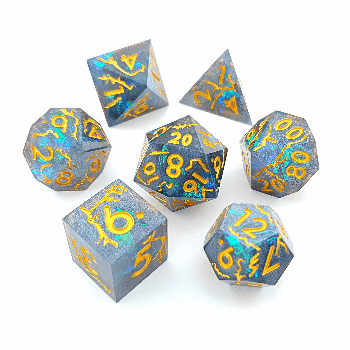 Arcane Majesty | Sharp Edge Dice | 7 Piece Set - Tabletop Dominion - We Print Miniatures
