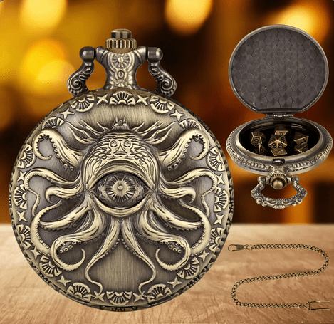 Arcane Overseer | Pocket Watch Case | Ancient Gold - Tabletop Dominion - We Print Miniatures