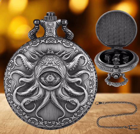 Arcane Overseer | Pocket Watch Case | Ancient Silver - Tabletop Dominion - We Print Miniatures