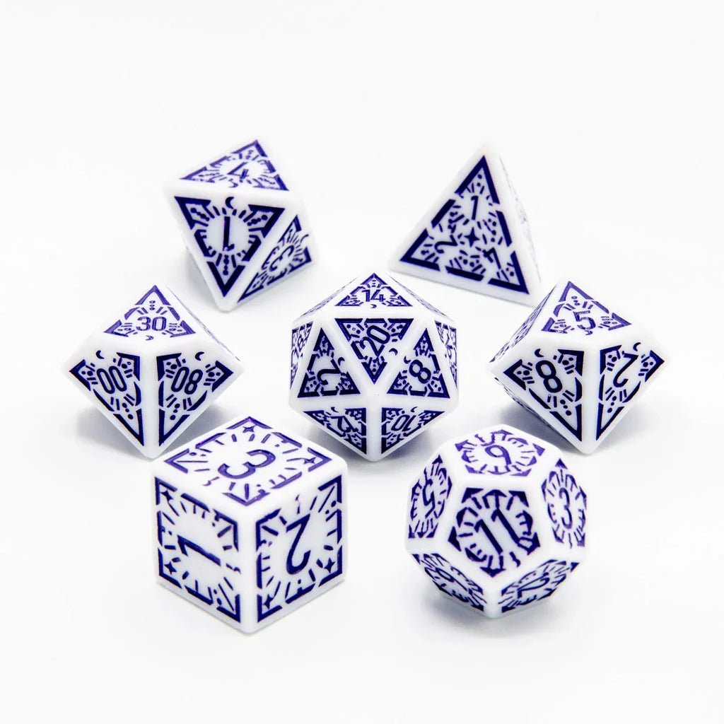 Arcane Twilight | Acrylic Dice | 7 Piece Set - Tabletop Dominion - We Print Miniatures