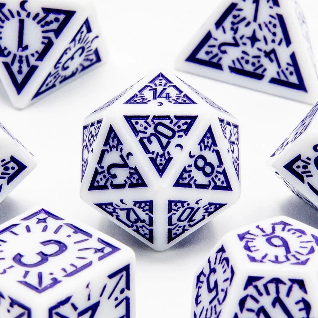 Arcane Twilight | Acrylic Dice | 7 Piece Set - Tabletop Dominion - We Print Miniatures