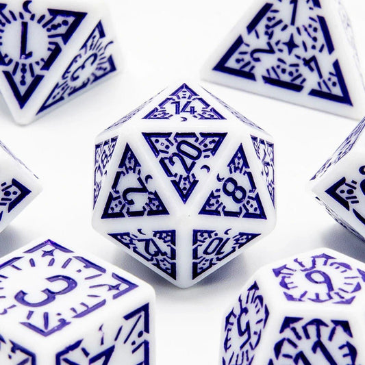 Arcane Twilight | Acrylic Dice | 7 Piece Set - Tabletop Dominion - We Print Miniatures