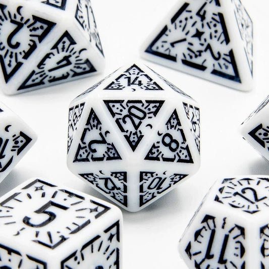 Arcane Veil | Acrylic Dice | 7 Piece Set - Tabletop Dominion - We Print Miniatures