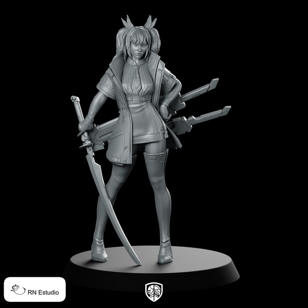 Aria Kuroblade Miniature Armed Female Warrior Swordswoman