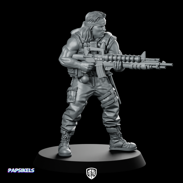 Army Callin Tobs with Assault Rifle Miniature Sci-Fi