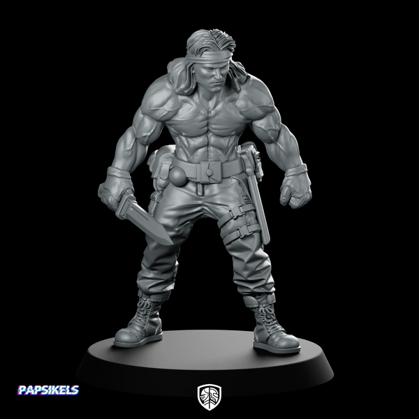 Army Callin Tobs with Knife Miniature Sci-Fi Hero