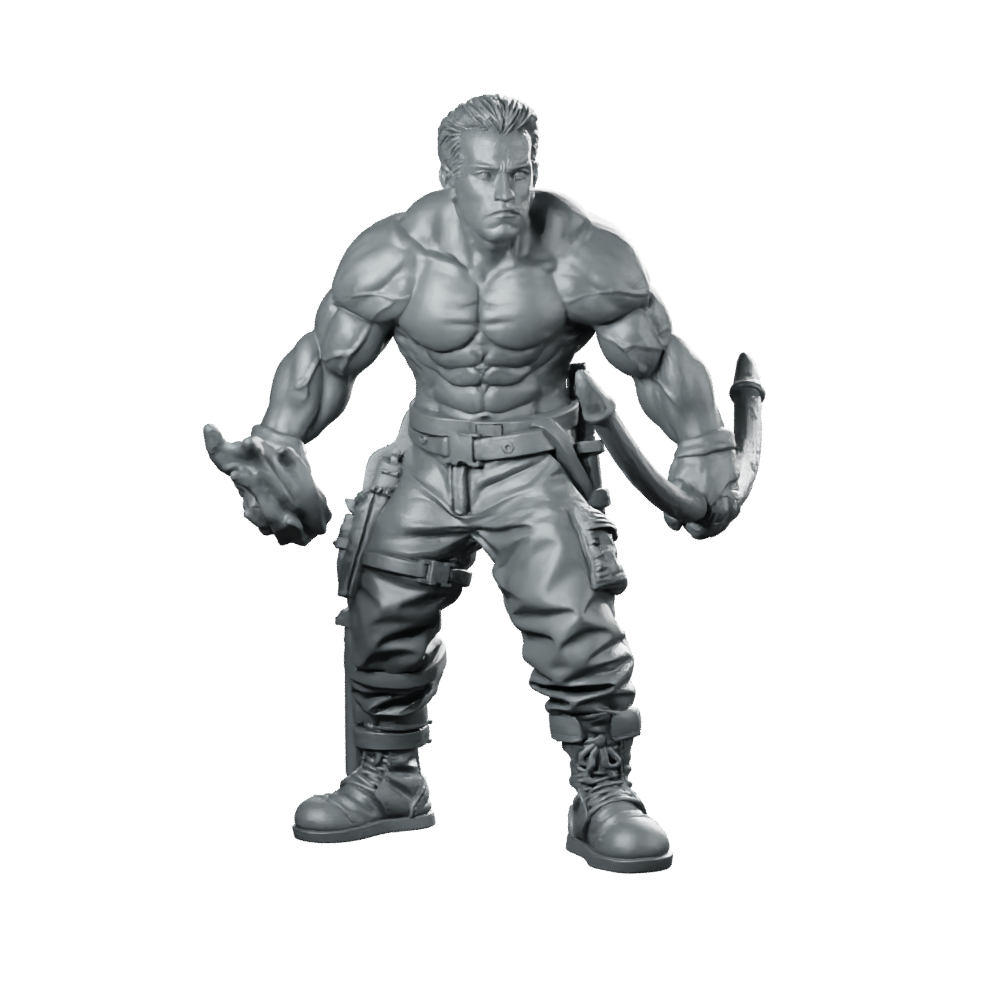 Barry Mcguffin Jungle Ranger Miniature Sci-Fi Hero Miniature 360 Spin 01