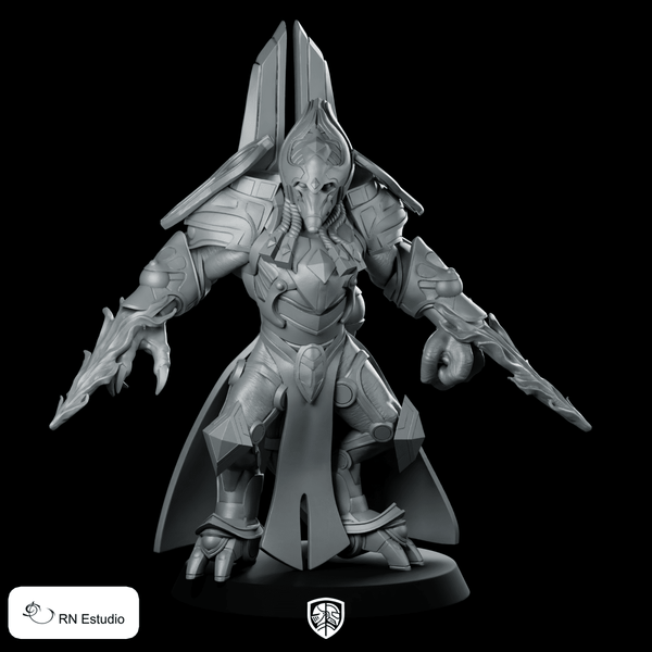 Arthanis Xenos Miniature Alien Armored Warrior Sci - Fi - RN Estudio - We Print Miniatures