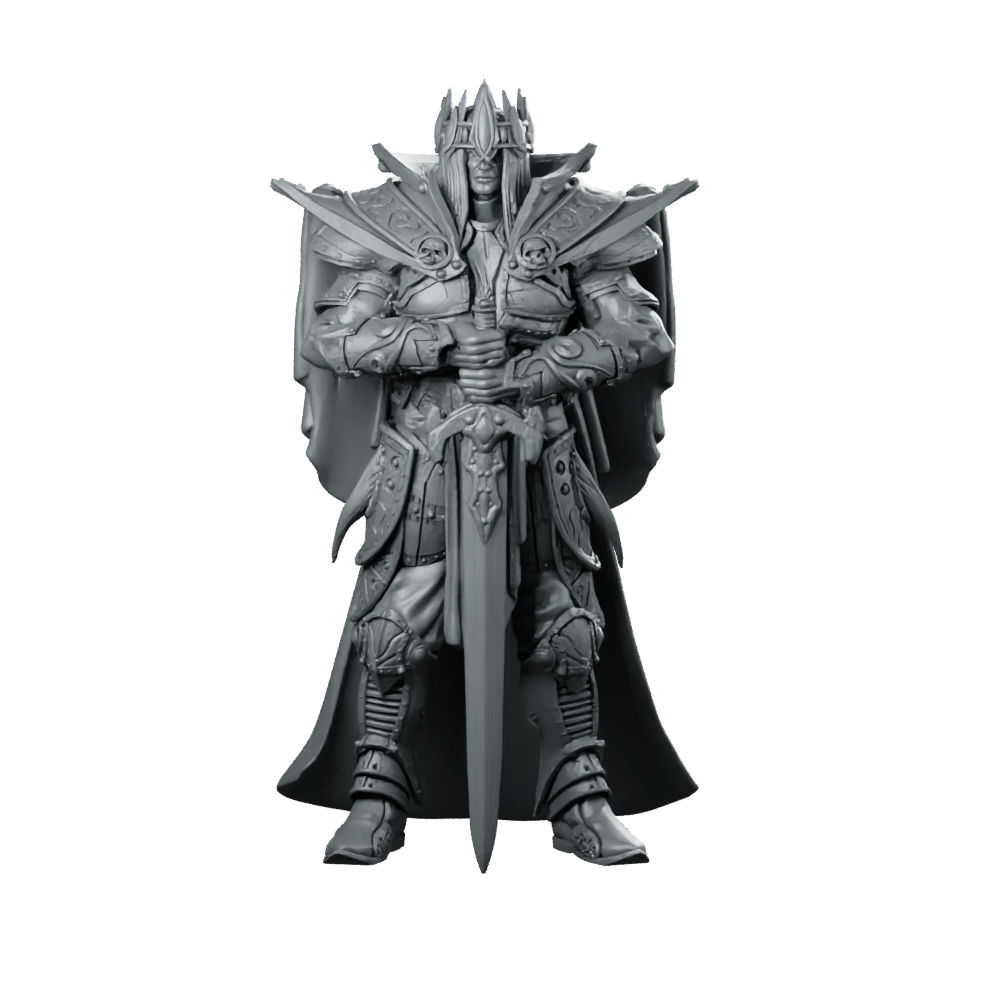 Arthur Miniature Regal Armoured King Sword Leader - Haito - We Print Miniatures