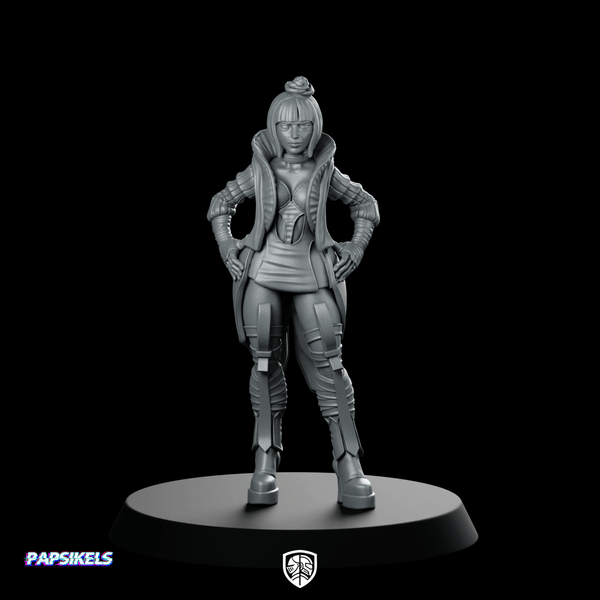 Artificial Intelligence Network Newsreader 2 Miniature Cyberpunk - Papsikels Miniatures - We Print Miniatures