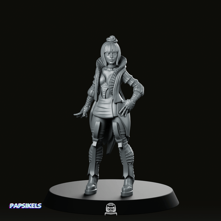 Artificial Intelligence Network Newsreader Miniature Cyberpunk Propagandist