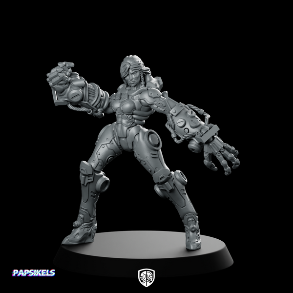 Arysala Cyber Ravager Miniature Cyberpunk Cyborg Brawler