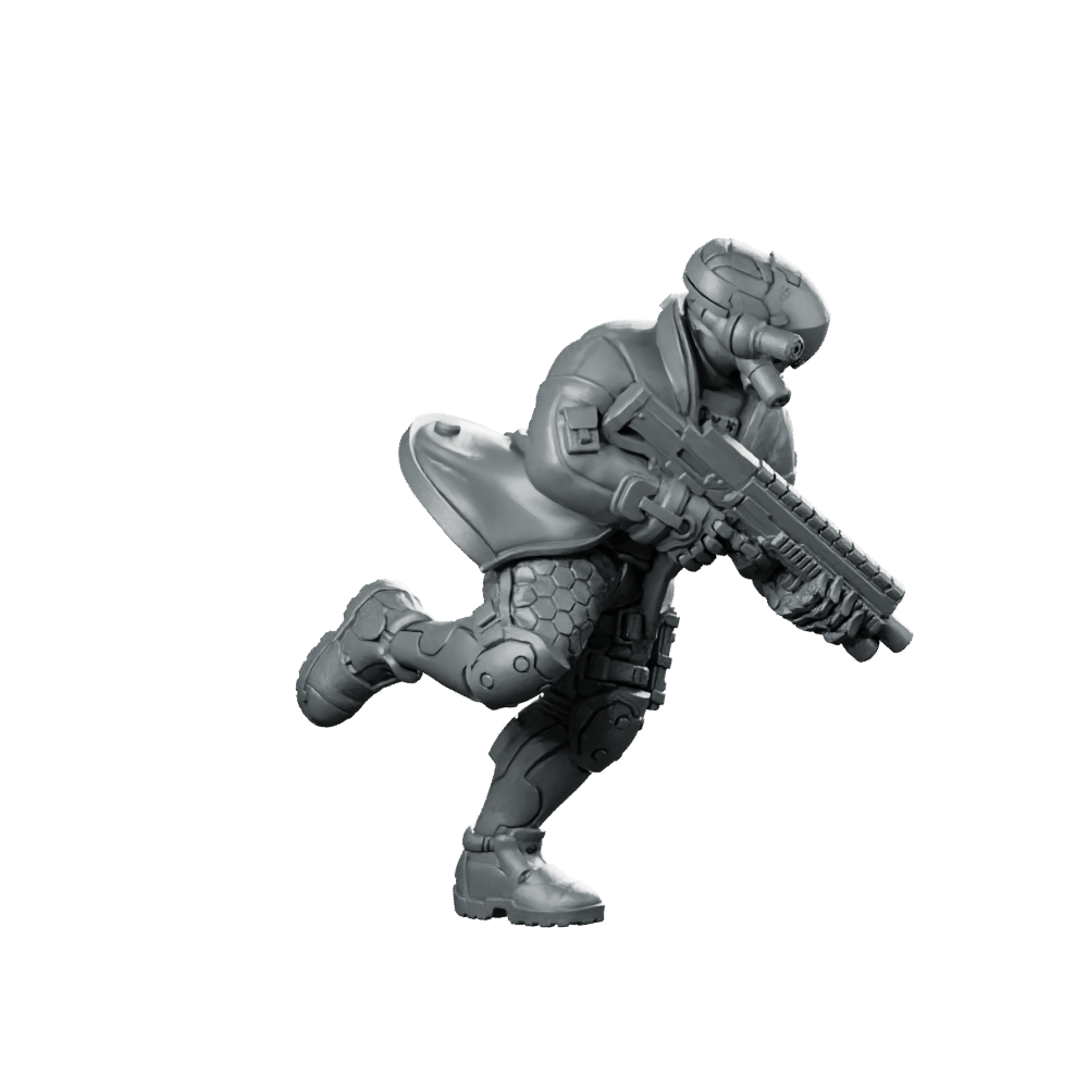 Ashfall V1 Miniature Cyberpunk Combat Operative - Unit9 - We Print Miniatures