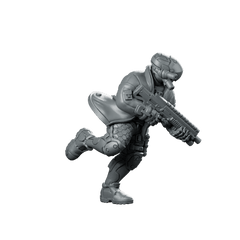 Ashfall V1 Miniature Cyberpunk Combat Operative - Unit9 - We Print Miniatures
