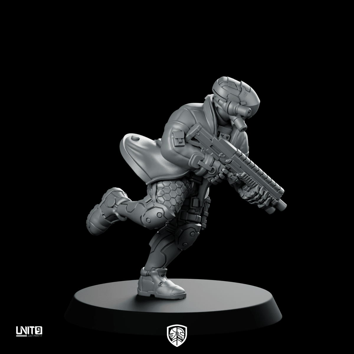 Ashfall V1 Miniature Cyberpunk Combat Operative - Unit9 - We Print Miniatures