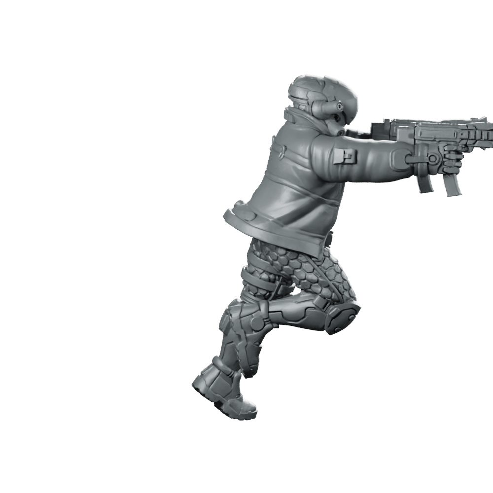 Ashfall V2 Tactical miniature Dual - Pistol Soldier - Unit9 - We Print Miniatures