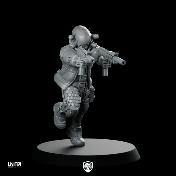 Ashfall V2 Tactical miniature Dual - Pistol Soldier - Unit9 - We Print Miniatures