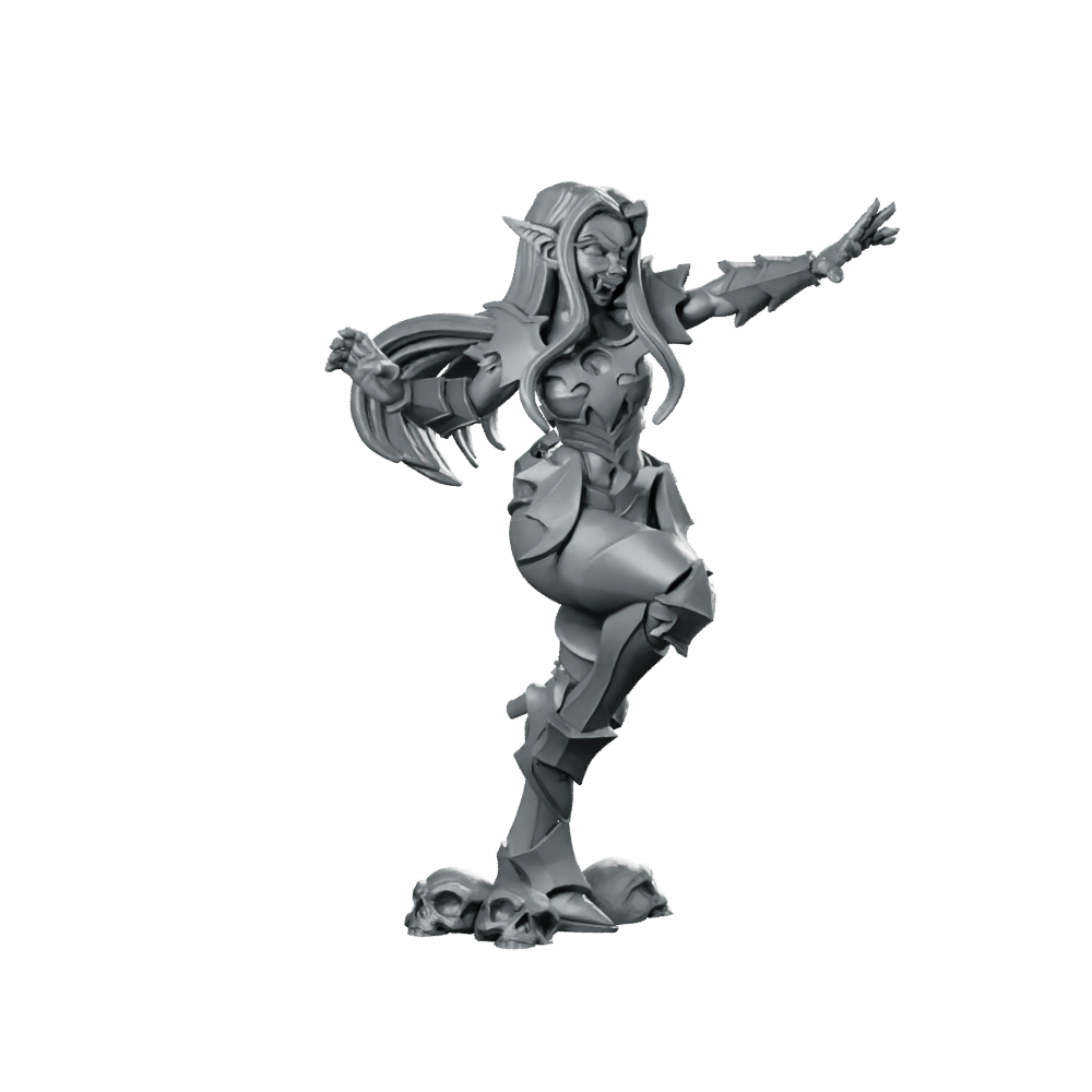 Vampire Asra Graping Flesh Miniature Rebel Brawler Miniature 360 Spin 01