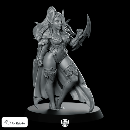Assassin Elena Fantasy Miniature Female Saber Hero - RN Estudio - We Print Miniatures