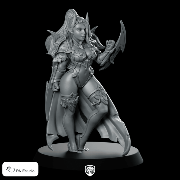 Assassin Elena Fantasy Miniature Female Saber Hero - RN Estudio - We Print Miniatures