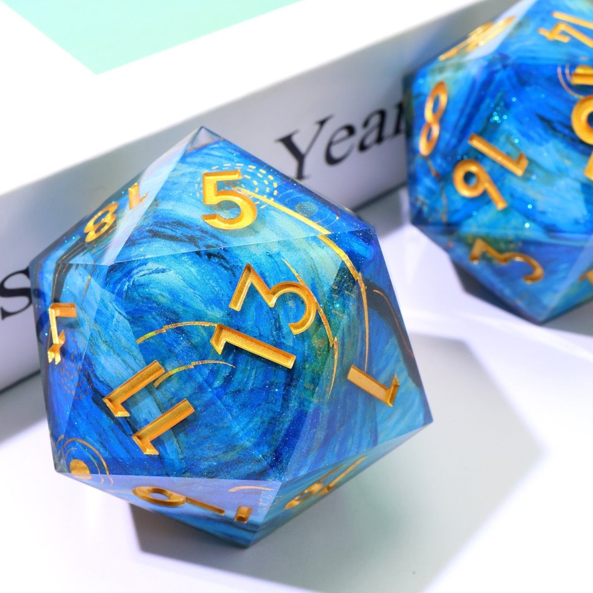 Astral Tide | 50mm D20 | Oversized Art Core Dice - Tabletop Dominion - We Print Miniatures