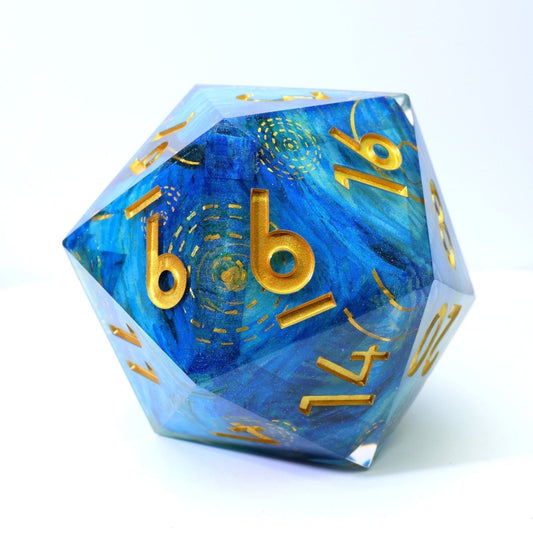 Astral Tide | 50mm D20 | Oversized Art Core Dice - Tabletop Dominion - We Print Miniatures