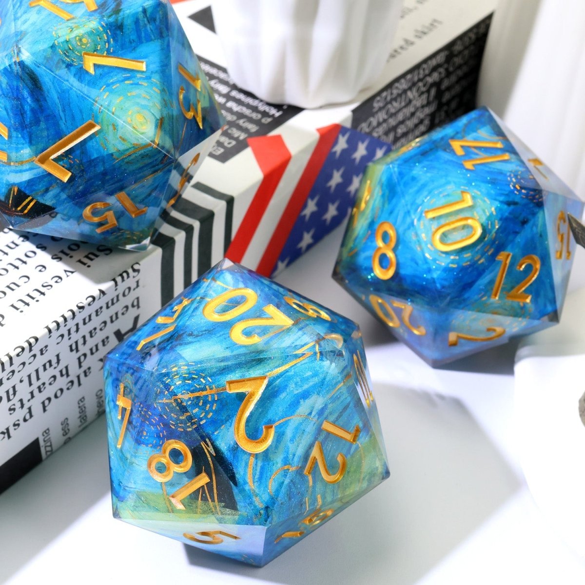 Astral Tide | 50mm D20 | Oversized Art Core Dice - Tabletop Dominion - We Print Miniatures