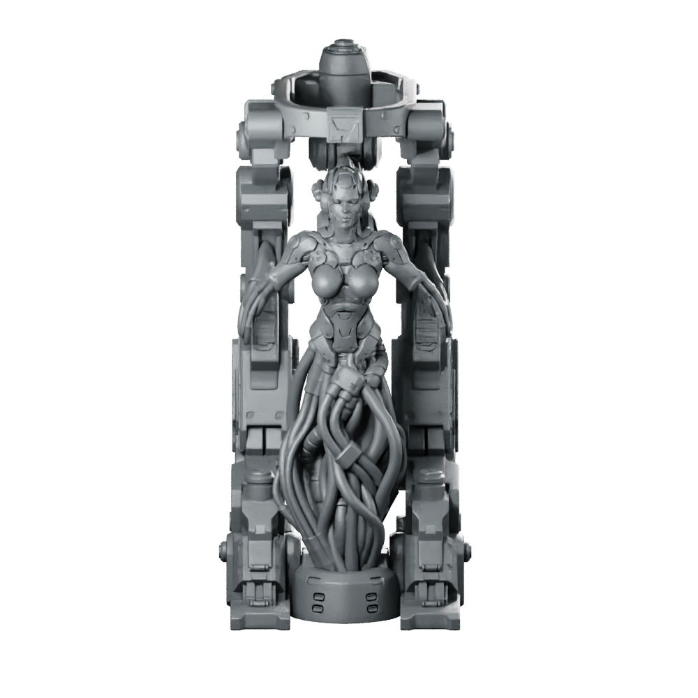 Asura Prime Miniature Cyberpunk Sci-Fi Resin Hero Miniature 360 Spin 01