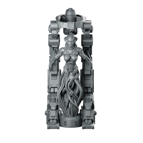 Asura Prime Miniature Cyberpunk Sci-Fi Resin Hero Miniature 360 Spin 01