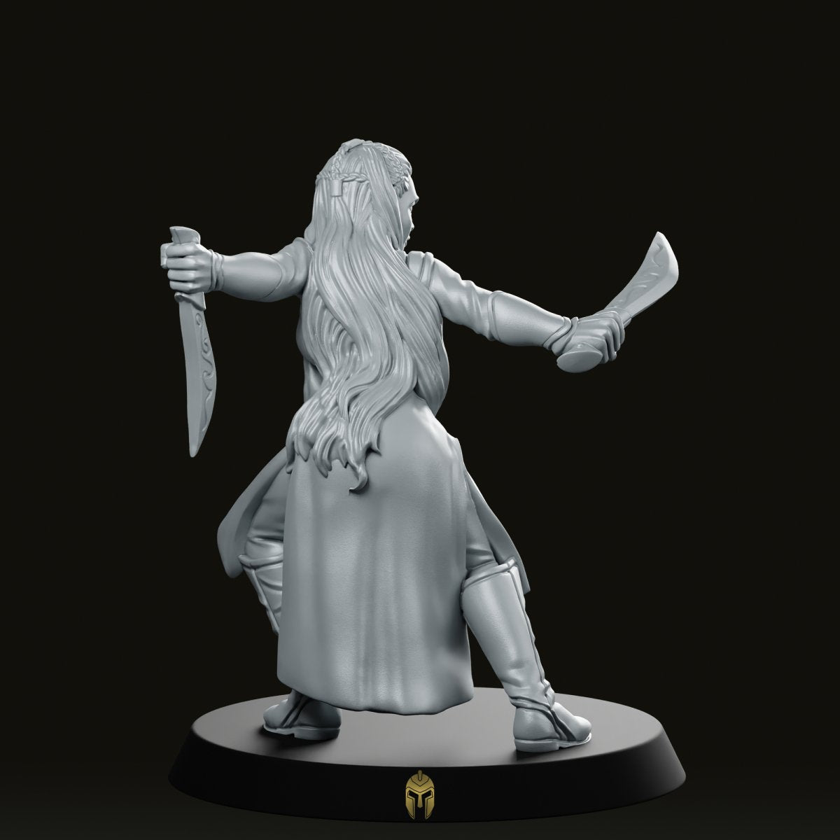 Aurielle With Daggers Miniature - We Print Miniatures