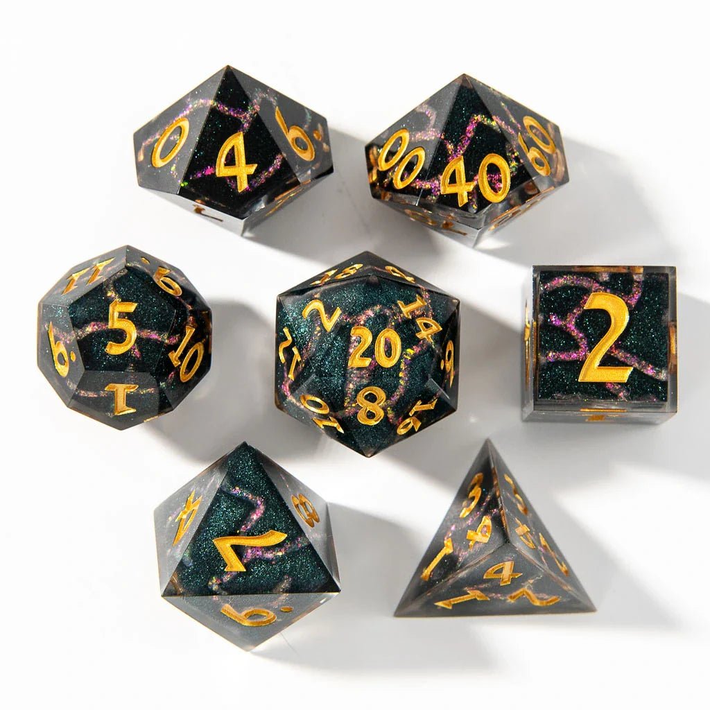 Aurora Spark | Art Core Dice | 7 Piece Set - Tabletop Dominion - We Print Miniatures