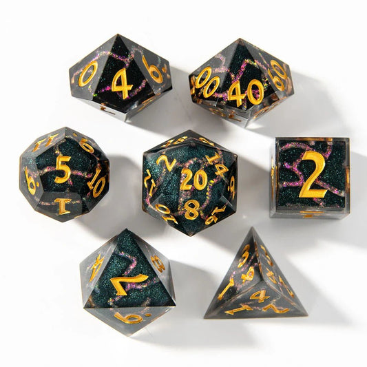 Aurora Spark | Art Core Dice | 7 Piece Set - Tabletop Dominion - We Print Miniatures