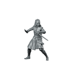 Avelyn Miniature Dual Wielding Female Warrior Fighter Miniature 360 Spin 01