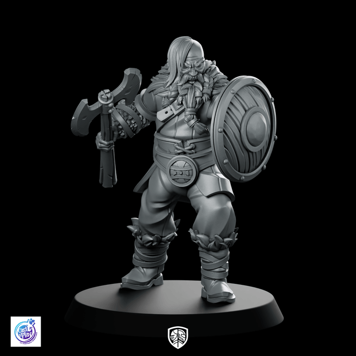 Axe and Shield Viking Miniature Norse Warrior Resin