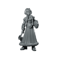 Axe Girl Miniature Female Thrower RPG - CastNPlay - We Print Miniatures