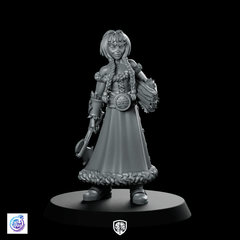Axe Girl Miniature Female Thrower RPG - CastNPlay - We Print Miniatures