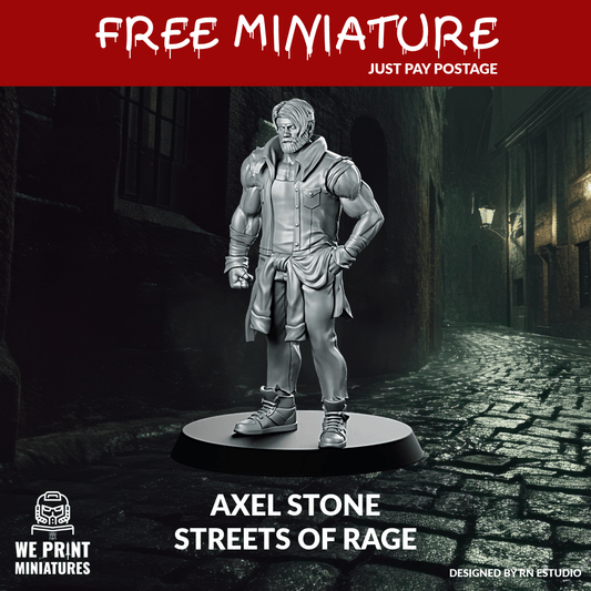 AXEL STONE Just Pay Postage - We Print Miniatures - We Print Miniatures