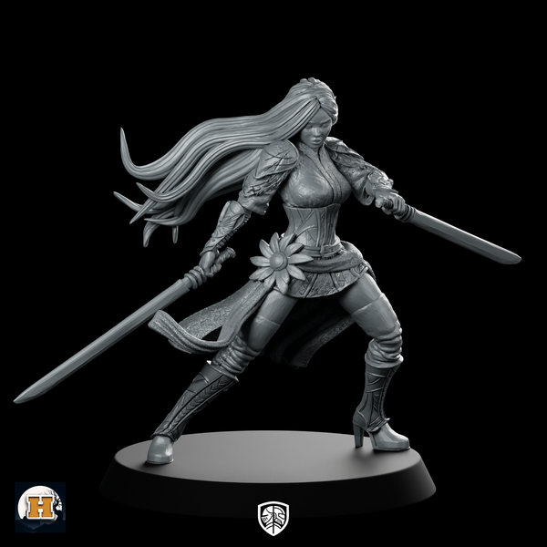 Ayame Miniature Dual-Wielding Female Warrior Hero Figure