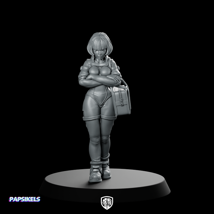 Ayeisha NetStrider Cyberpunk Miniature Beach Grenadier Flamethrower