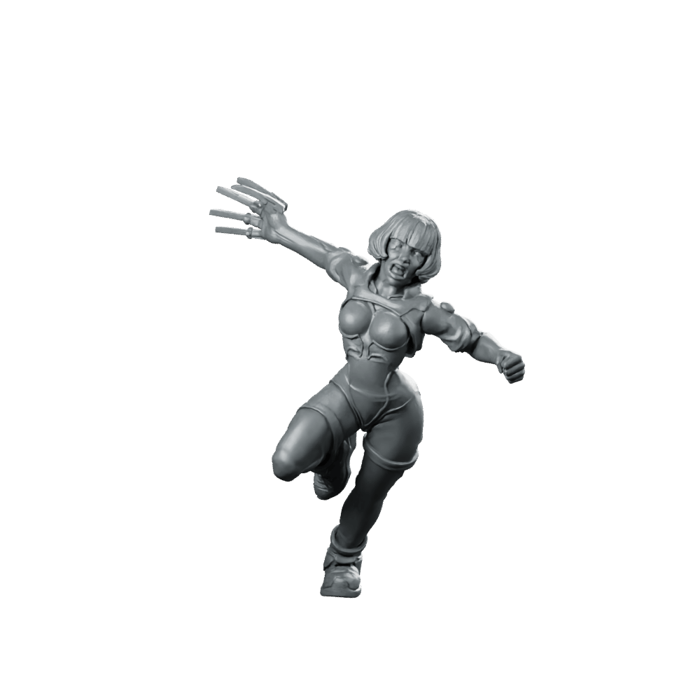 Ayeisha With Cyberclaw Cybernetic Operative - Papsikels Miniatures - We Print Miniatures