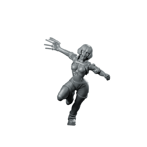 Ayeisha With Cyberclaw Cybernetic Operative - Papsikels Miniatures - We Print Miniatures