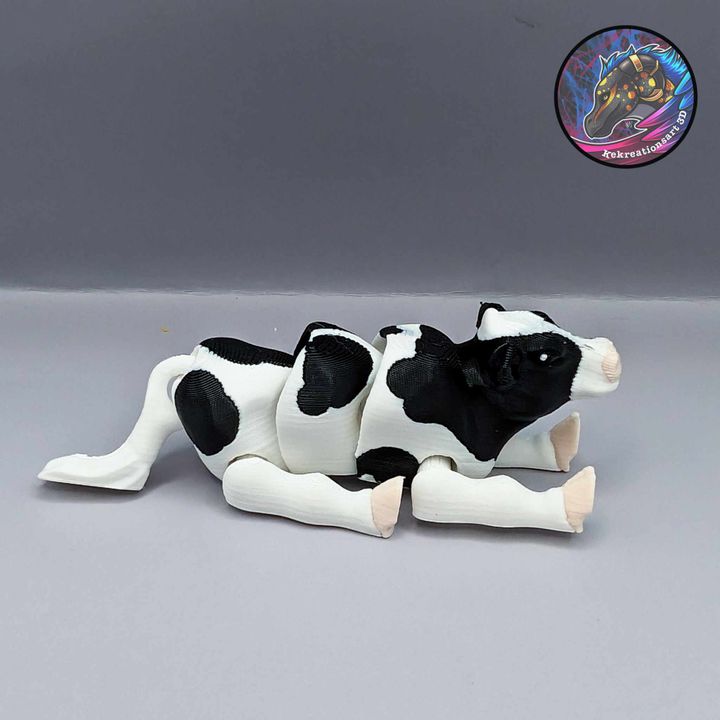 Baby Flexi Cow Keychain - Kirsten M - We Print Miniatures