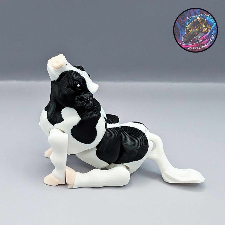 Baby Flexi Cow Keychain - Kirsten M - We Print Miniatures